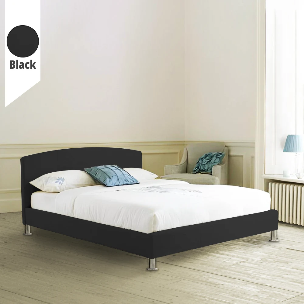 Υφασμάτινο Κρεβάτι Agni Black ypnos.gr