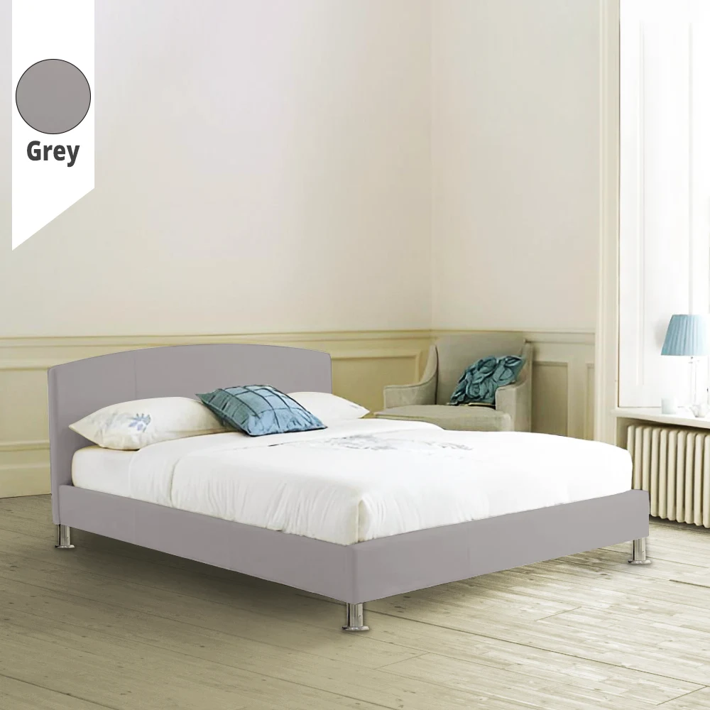 Υφασμάτινο Κρεβάτι Agni Grey ypnos.gr