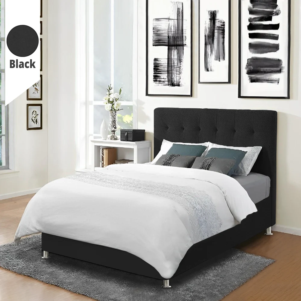 Υφασμάτινο Κρεβάτι Αlkistis Black ypnos.gr