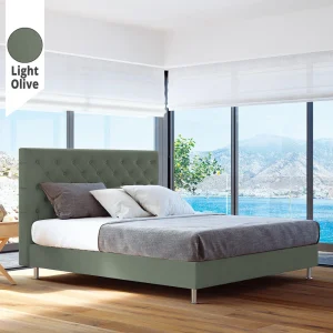 Υφασμάτινο Κρεβάτι Light Olive