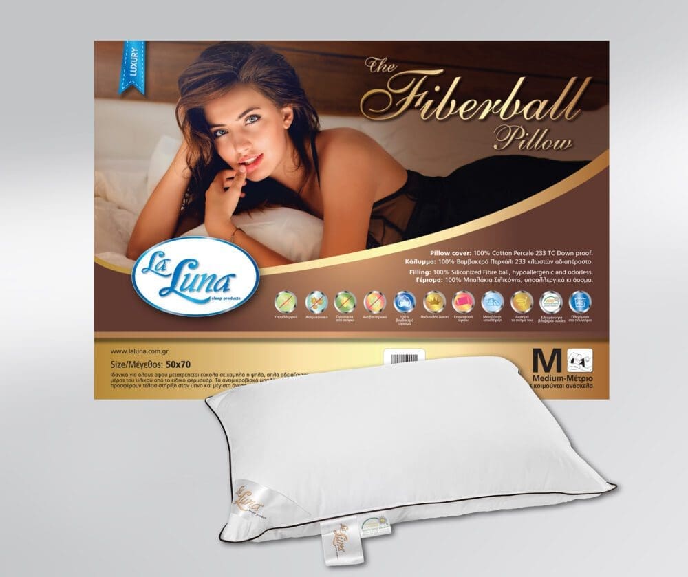 Μαξιλάρι Ύπνου La Luna Fiberball Medium (50x70)