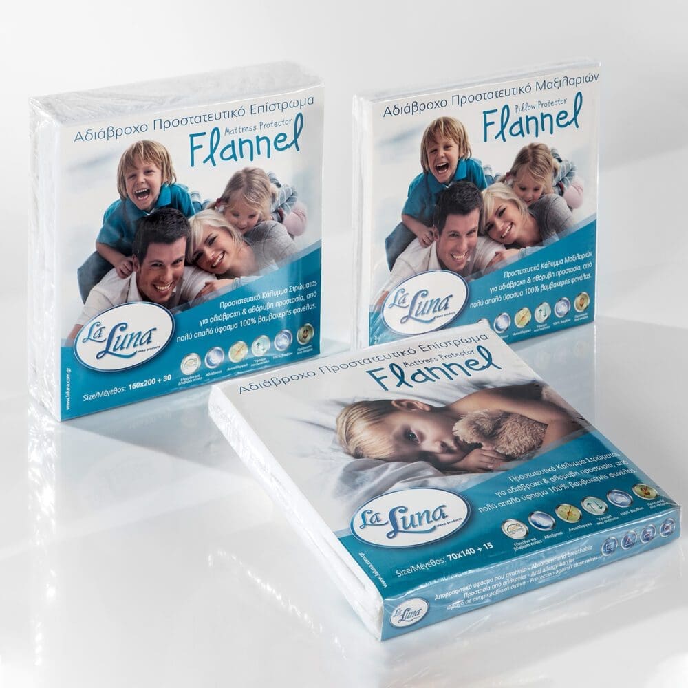 Κάλυμμα Στρώματος Αδιάβροχο La Luna Flannel