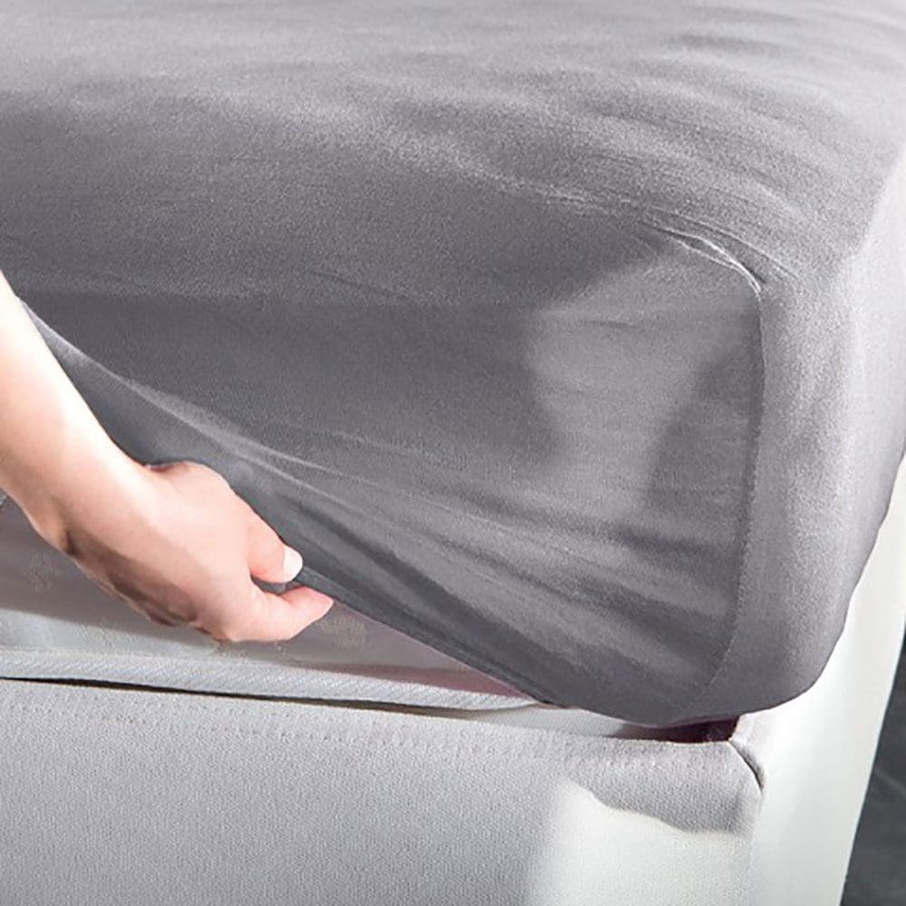 Σεντόνι Μακό Ημίδιπλο Με Λάστιχο La Luna Jersey Grey (120x200)