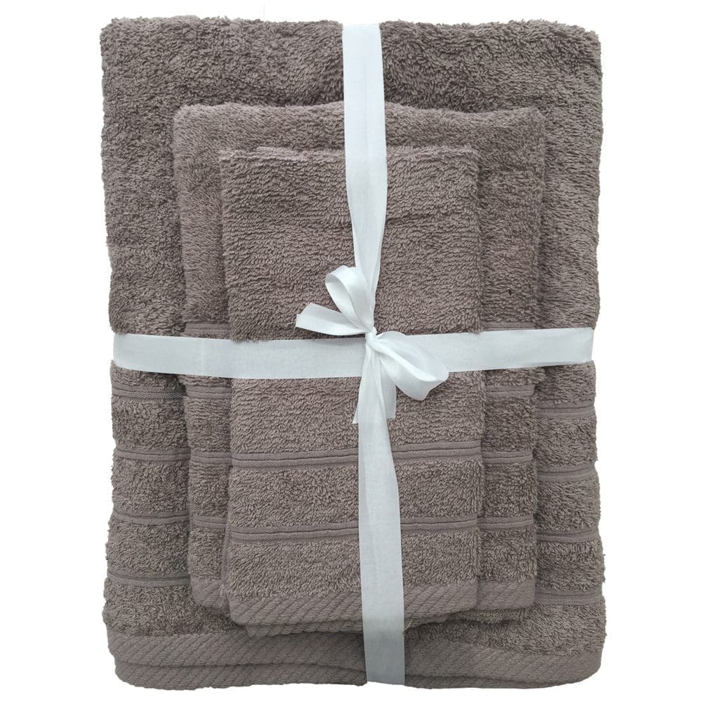 Σετ Πετσέτες 3 Τμχ Ypnos Cotton dark coffee 2