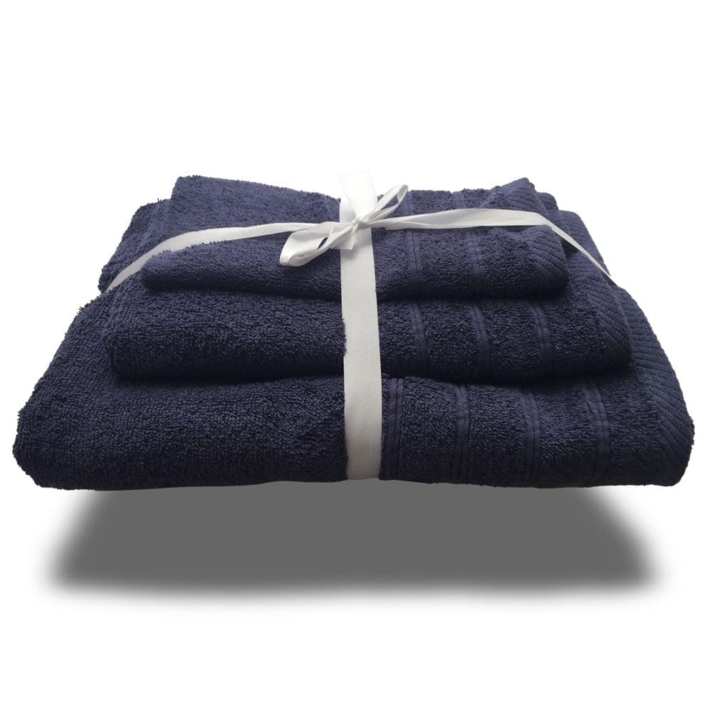 Σετ Πετσέτες 3 Τμχ Ypnos Cotton dark blue 1