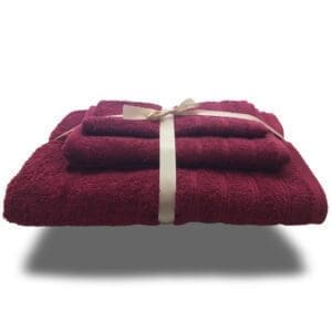 Σετ Πετσέτες 3 Τμχ Ypnos Cotton bordeux 1