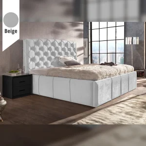 Υφασμάτινο Κρεβάτι Ύπνου California Beige ypnos.gr