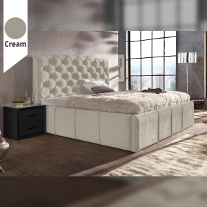 Υφασμάτινο Κρεβάτι Ύπνου California Cream ypnos.gr