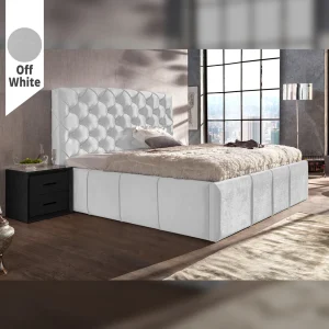 Υφασμάτινο Κρεβάτι Ύπνου California Off White ypnos.gr