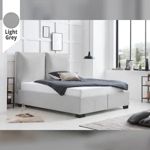 Υφασμάτινο Κρεβάτι Ύπνου Chloe Light Grey ypnos.gr