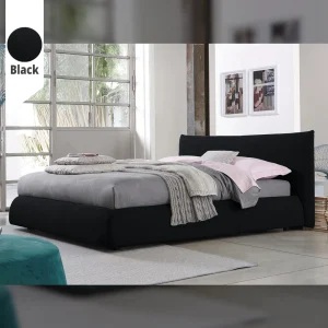 Υφασμάτινο Κρεβάτι Ύπνου Gea Black ypnos.gr