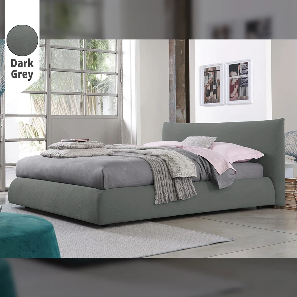 Υφασμάτινο Κρεβάτι Ύπνου Gea Dark Grey ypnos.gr