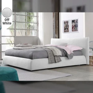 Υφασμάτινο Κρεβάτι Ύπνου Gea Off White ypnos.gr