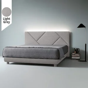Υφασμάτινο Κρεβάτι Ύπνου Geometry Light Grey ypnos.gr