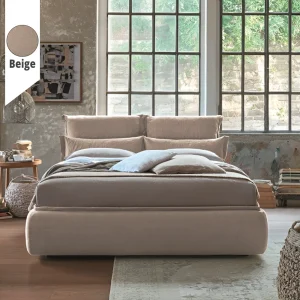 Υφασμάτινο Κρεβάτι Ύπνου Mirela Beige ypnos.gr