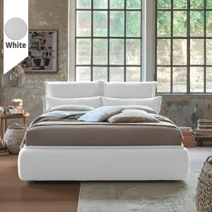 Υφασμάτινο Κρεβάτι Ύπνου Mirela White ypnos.gr