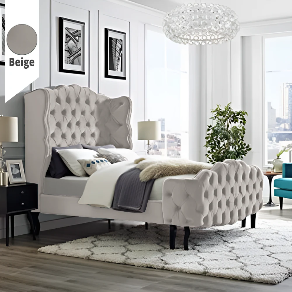 Υφασμάτινο Κρεβάτι Ύπνου Prince Beige ypnos.gr
