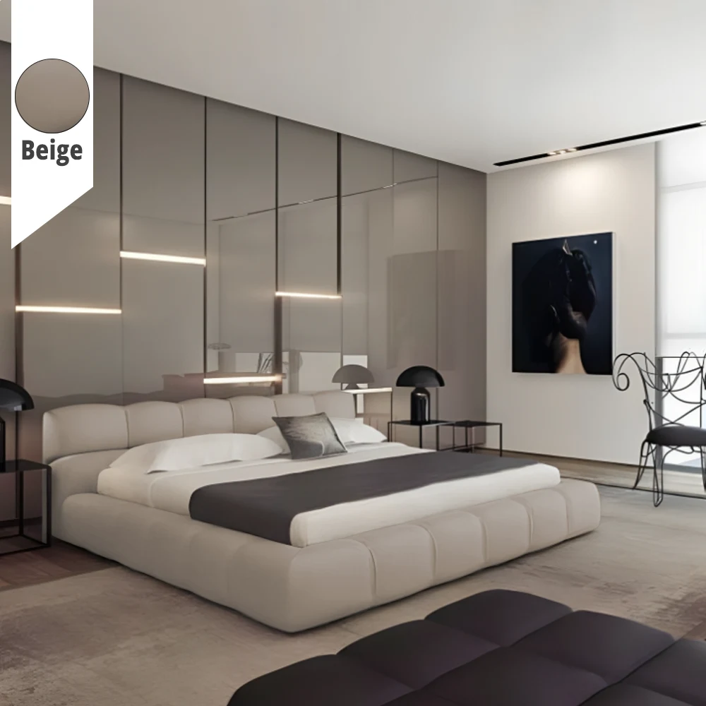 Υφασμάτινο Κρεβάτι Ύπνου Osaka Beige ypnos.gr