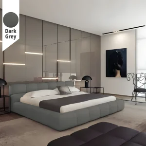 Υφασμάτινο Κρεβάτι Ύπνου Osaka Dark Grey ypnos.gr