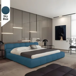 Υφασμάτινο Κρεβάτι Ύπνου Osaka Sky Blue ypnos.gr