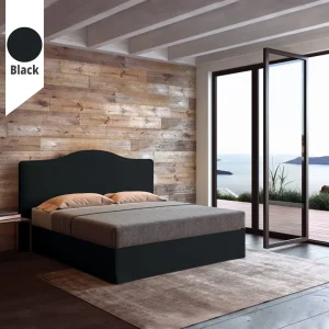 Υφασμάτινο Κρεβάτι Ύπνου Venetia Black ypnos.gr
