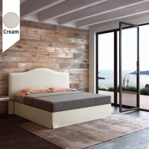 Υφασμάτινο Κρεβάτι Ύπνου Venetia Cream ypnos.gr