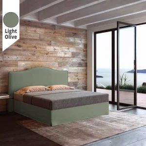 Υφασμάτινο Κρεβάτι Ύπνου Venetia Light Olive ypnos.gr