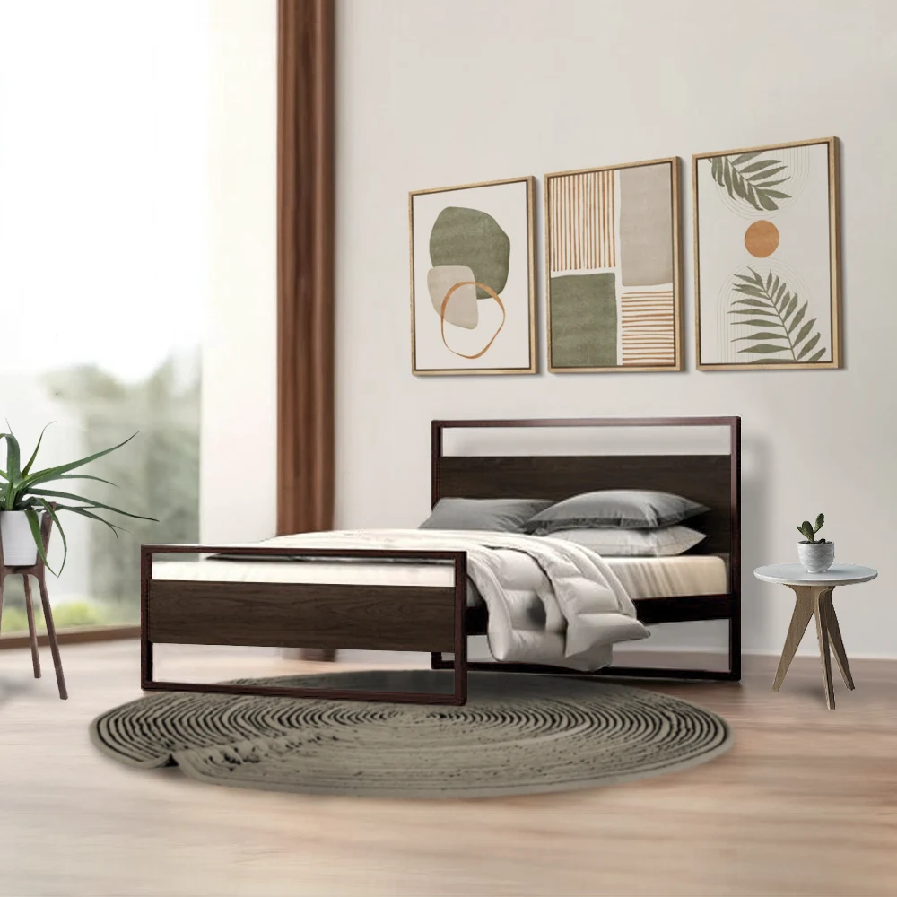 metaliko krevati Frame_carbon wood_rust